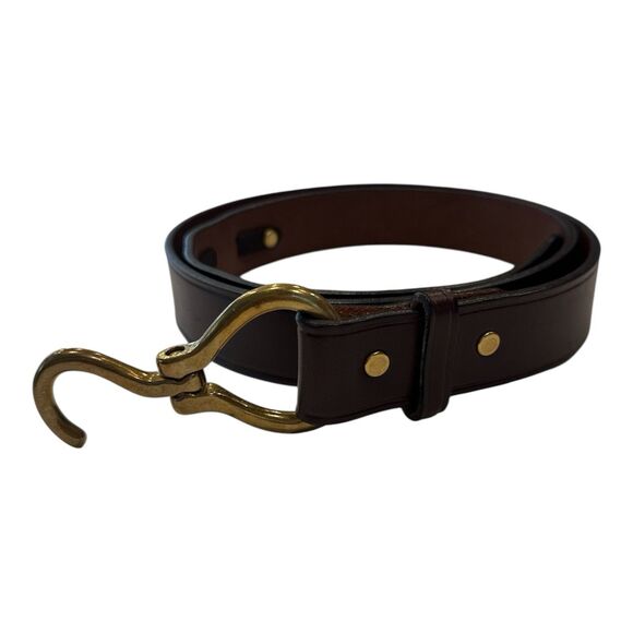 Tory English Bridle Leather Hoof Pick Belt Equestrian Hook Buckle Brown SIZE 42 - Picture 1 of 10